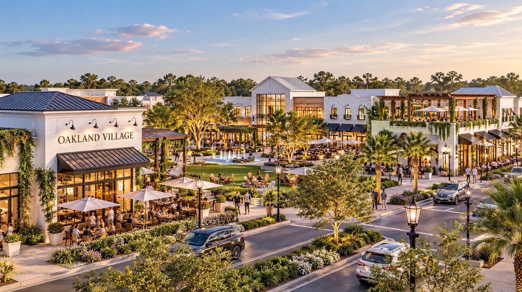 Oakland Village Florida shopping dining and community development